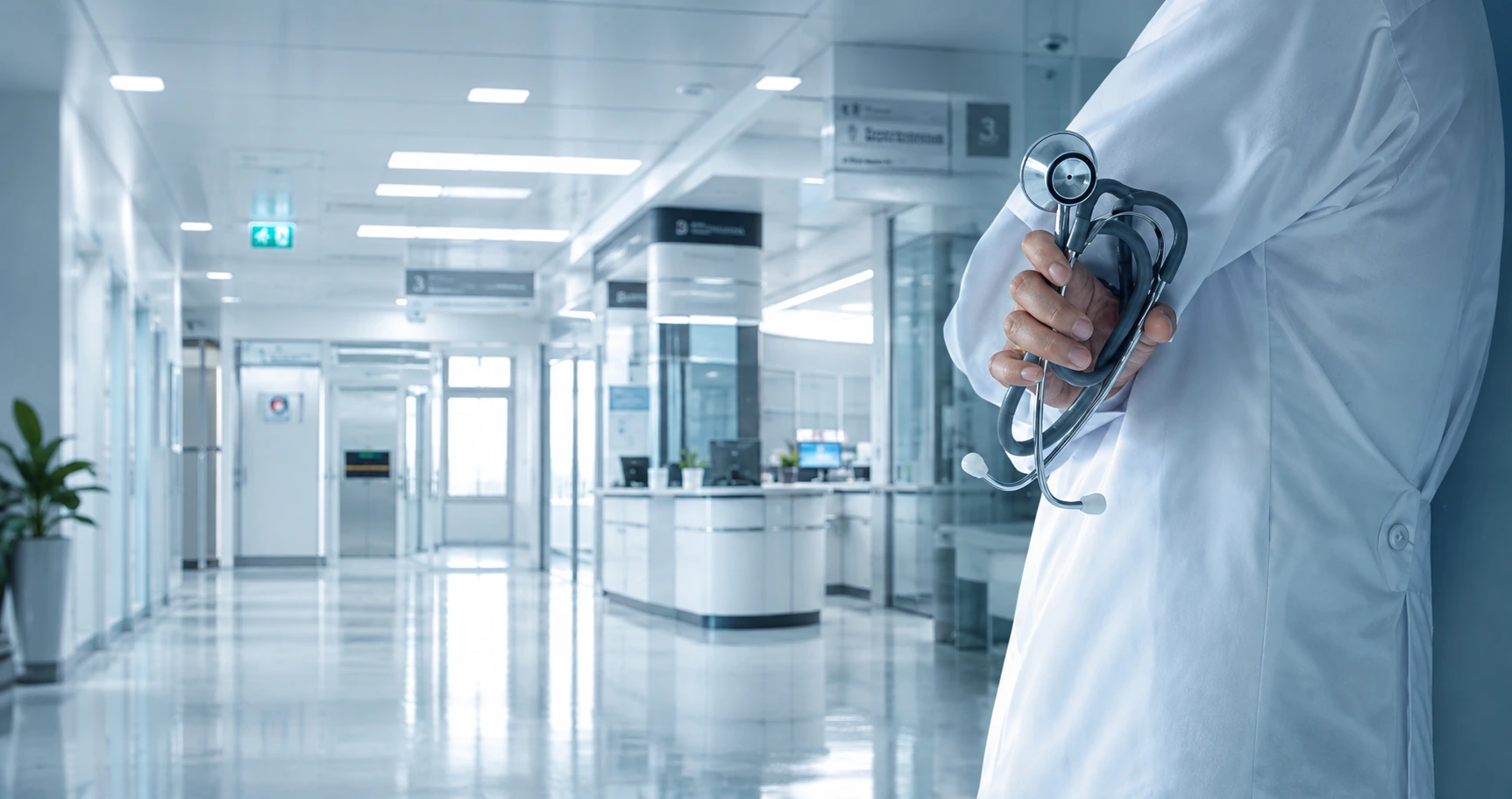 Doctor reviewing patient files